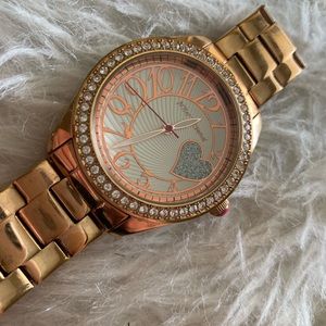 Betsey Johnson Crystal Heart Wristwatch 💖